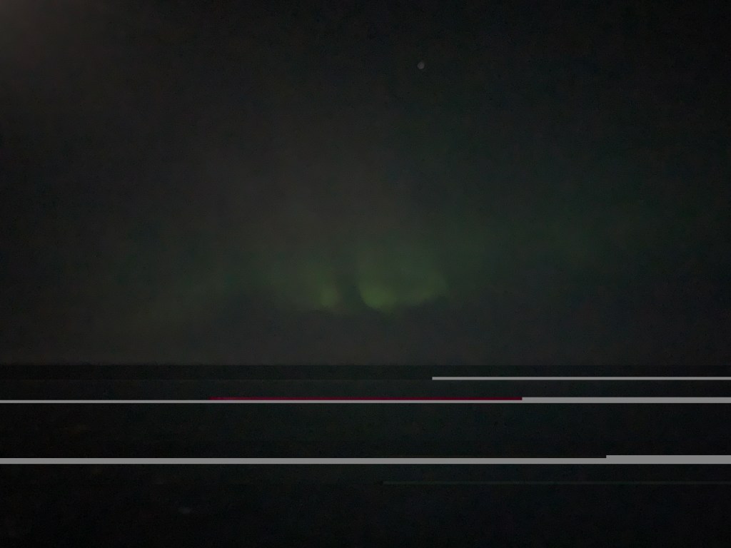 As we are sailing to Kotka, I notices some green lights in my night watch!