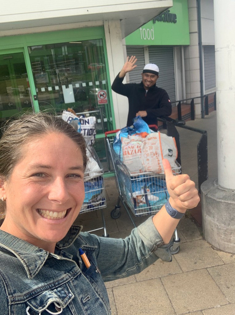 Going grocery shopping with the cook in Runcorn, UK